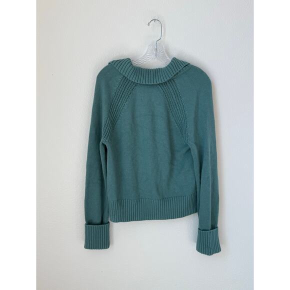 Abercrombie & Fitch Notch Blue V-Neck Knit Sweater Size XS - Picture 5 of 8